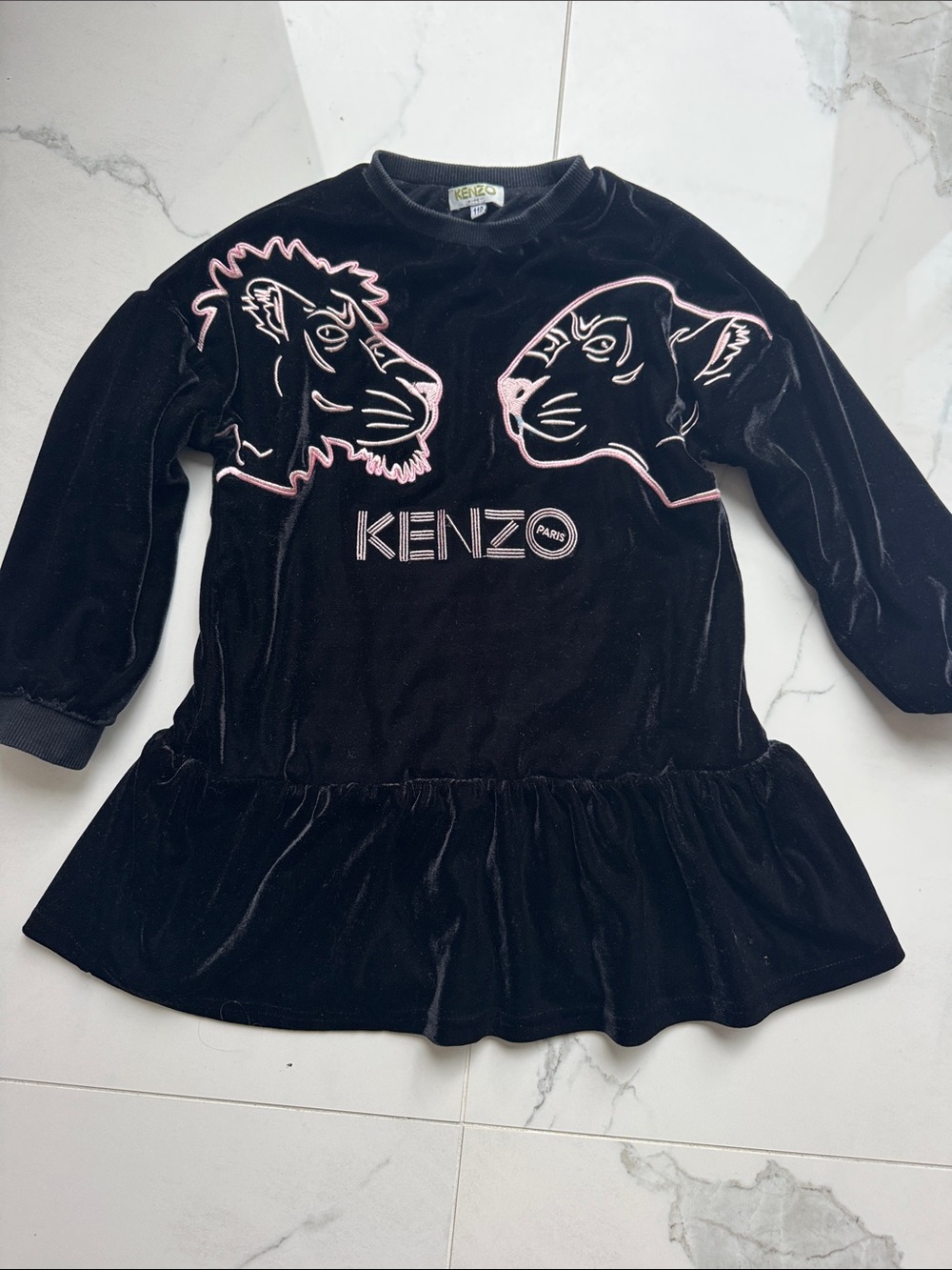 Kenzo girls velour dress -110